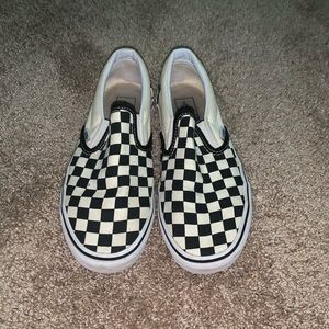 checkered vans.